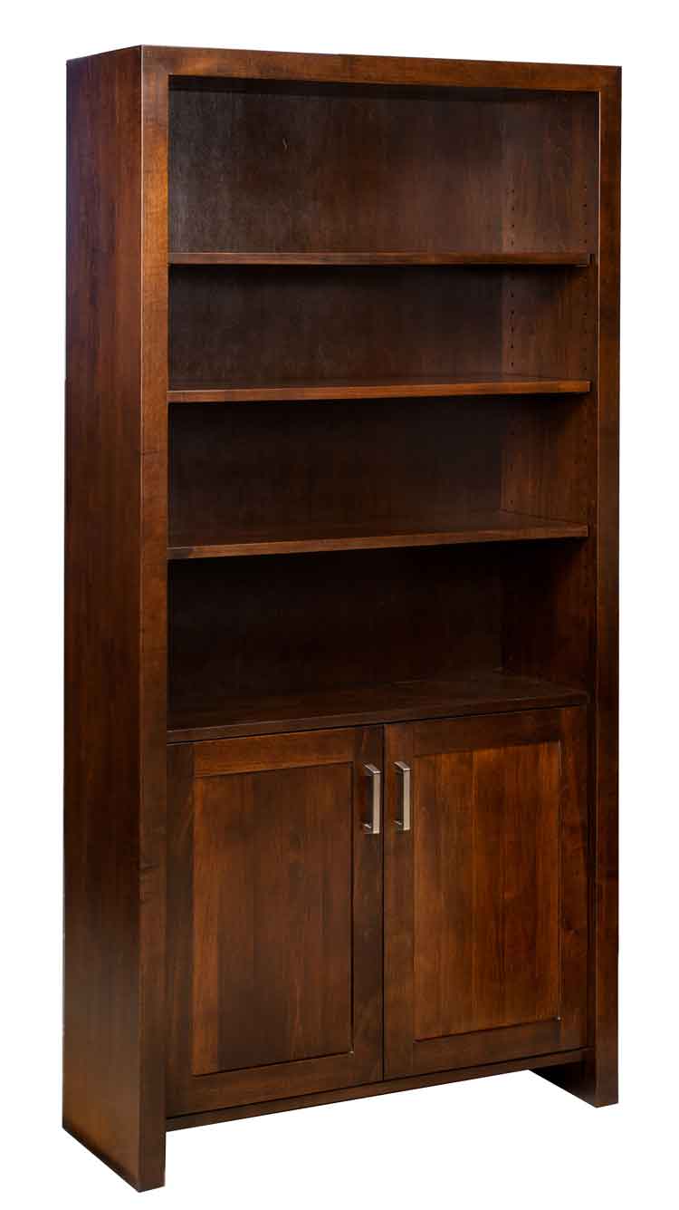 Amish Tempo Bookcase with Doors [LA-180-WD]